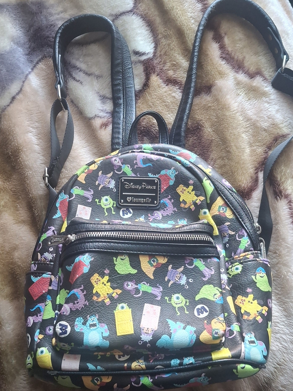 Loungefly Disney Parks Monsters University Mini Backpack - Black Multi